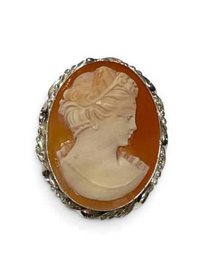 Brosche Mandile 1922 Dame Cammei  in Silber Conchiglia 2MSPCM30.6.26 - 2MSPCM30.6.26
